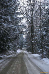 Side road on the Vermont/New Hampshire Border. Thanksgiving weekend
