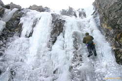 Chris climbing