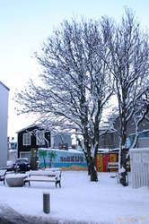Snow on the beach