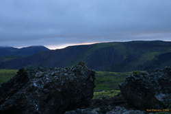 Sunset behind Lambafell