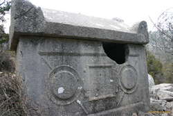 Rockcut sarcophagus