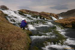 Sandra at Fossbrekkur
