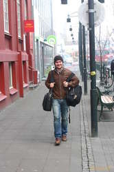 Fannar makes off with as many laptops as he can carry
