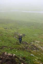 Hiking up Göngumannaskarð