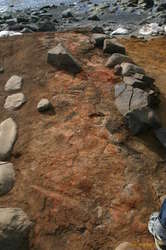 Burnt earth inside a wall
