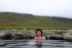 Rakel in the ripples of the pool
