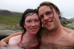 Rakel and Karl in Gréttirslaug
