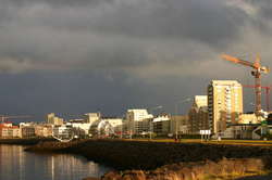 Storm light over the waterfront
