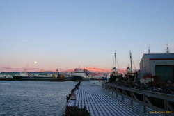 Moonrise in the harbour
