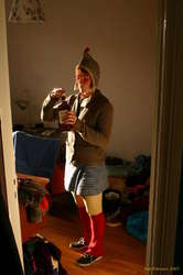 Sarah the elf finds a bottle of magic ballantynes potion
