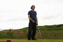 Karl, not so happy with that shot
