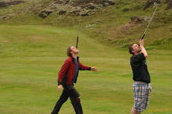Karl and Elmar fooling around
