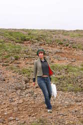Nicky sashays down the hill
