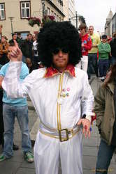Jón test driving his Verslunamannahelgi outfit
