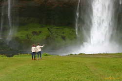Sarah and Nicky at Seljalandfoss
