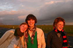 Liza, Nicky and Sarah, near Hvollsvöllur
