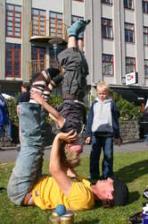 Einar and Lee, with Dagur watching
