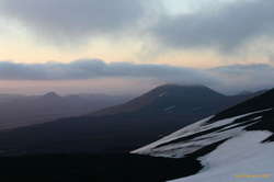 Mountains north and east
