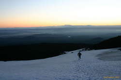 Running down soft snow slopes
