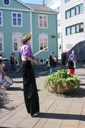 On stilts....
