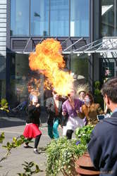 They breathed fire!
