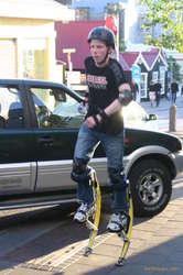 Not the usual mode of transport

