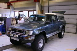 Guido polishing his new car
