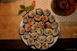 Basushi.  Sushi with basmati rice
