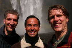 Waterfalls can be wet, Wolfgang, Alex and Karl
