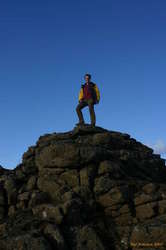 Karl on a rock
