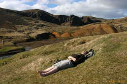 Ellen relaxes
