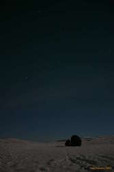 Big dipper over snow

