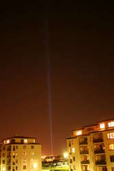 Yoko's light and the big dipper from near Rauðavatn
