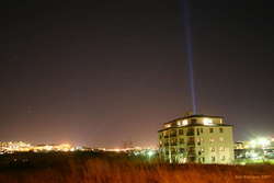 Dueling lightbeams
