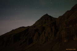 Big cliffs at night
