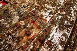 Lots of rusty nails in the old boats
