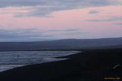Sunset at Bjargakrókur, looking across Sjávarsandur

