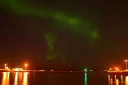 Aurora over the harbour
