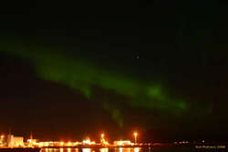 Aurora over the harbour
