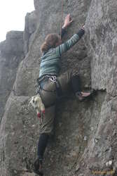 Sóley reaching for it on Páskaliljur
