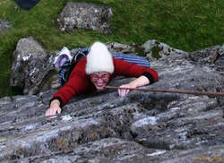 Tinna climbing
