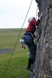 Tinna climbing
