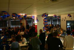 Vodafone lunchroom just before the Spain game
