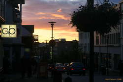 Sunset on Bankastræti
