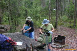 Matthew and Helen packing
