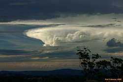 Summer storm cloud, Looking W from South Bald Rock
