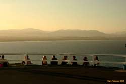 Friends enjoying the sunset, Byron lighthouse
