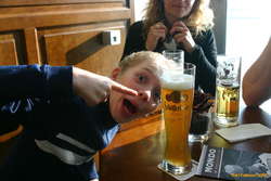 Silja has found a beer
