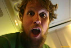 Karl on the plane

