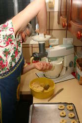 Mum making Vanilla Rings
